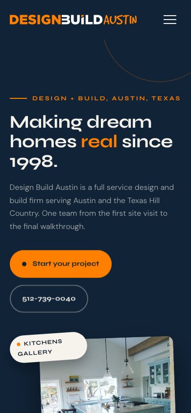 The new homepage on a phone