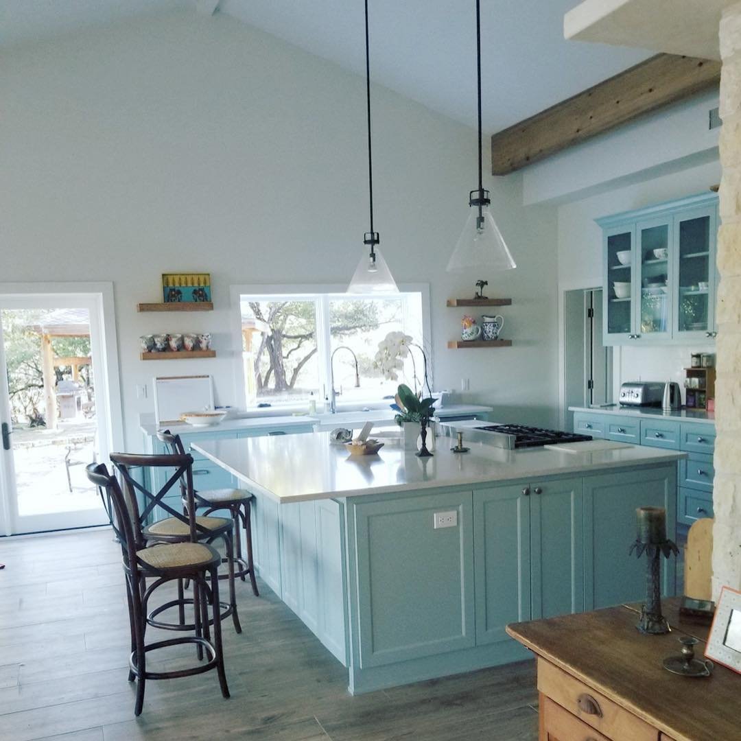 Custom kitchen with a large island, from the Design Build Austin kitchens gallery