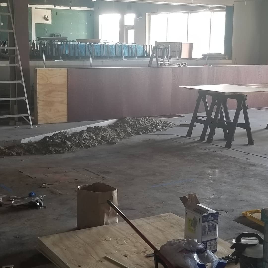 Commercial interior build in progress