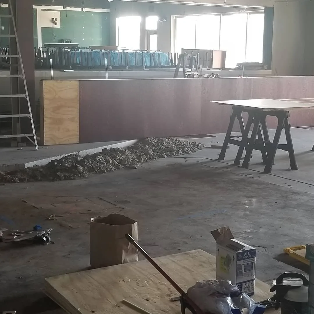 Commercial interior build in progress